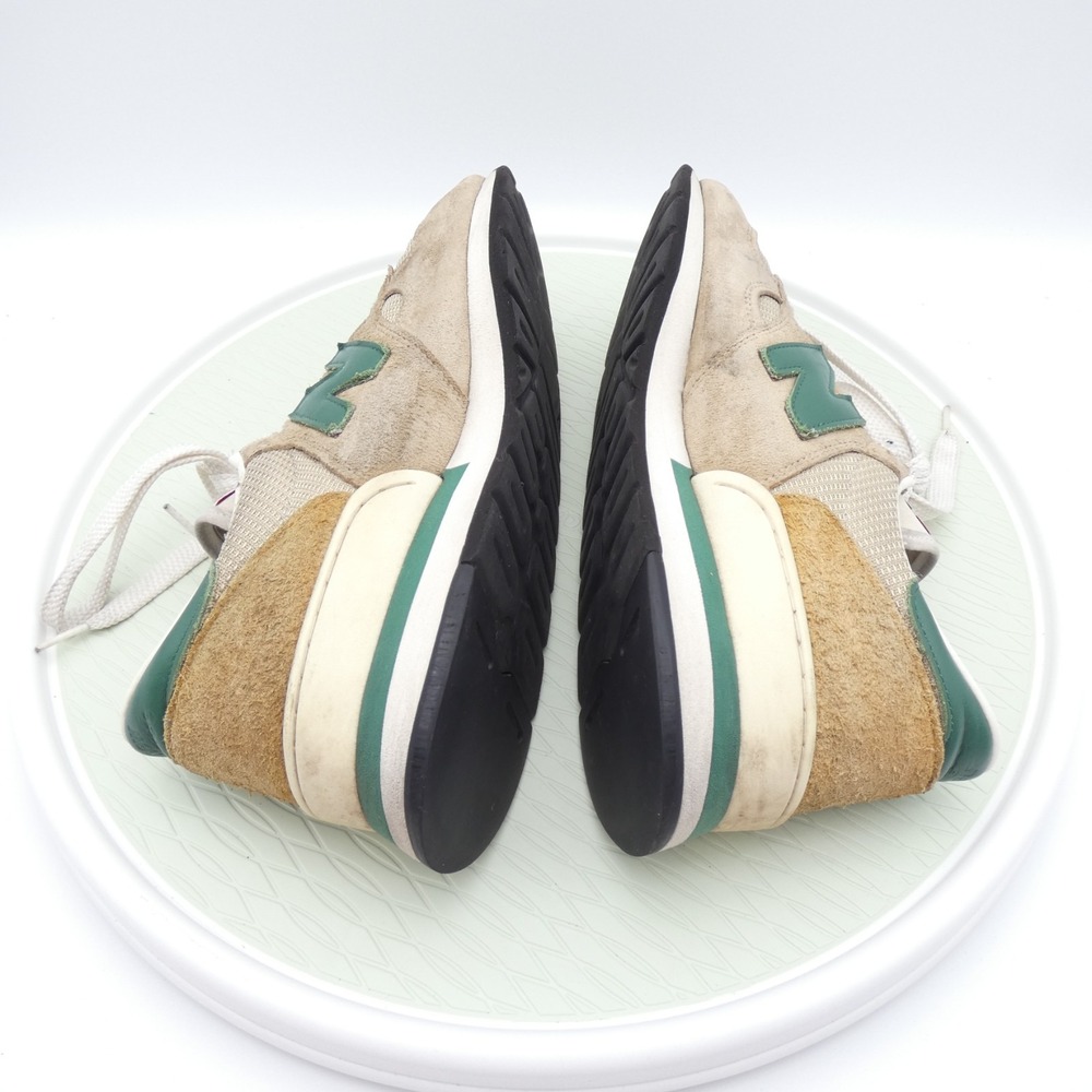 New Balance 990v1 02134 Mens Athletic Shoes Tan Green Suede Lace Up Made In USA - Picture 6 of 11
